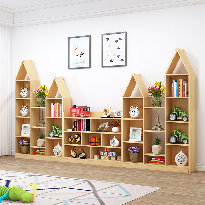 Children's Bookshelf Picture Book Rack Home Baby Small Bookshelf Bookcase Shelf Floor Kindergarten Reading Shelf Customized