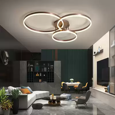 Living room lamp Nordic simple modern atmosphere LED ceiling lamp creative personality round room lamp bedroom lamp lamp
