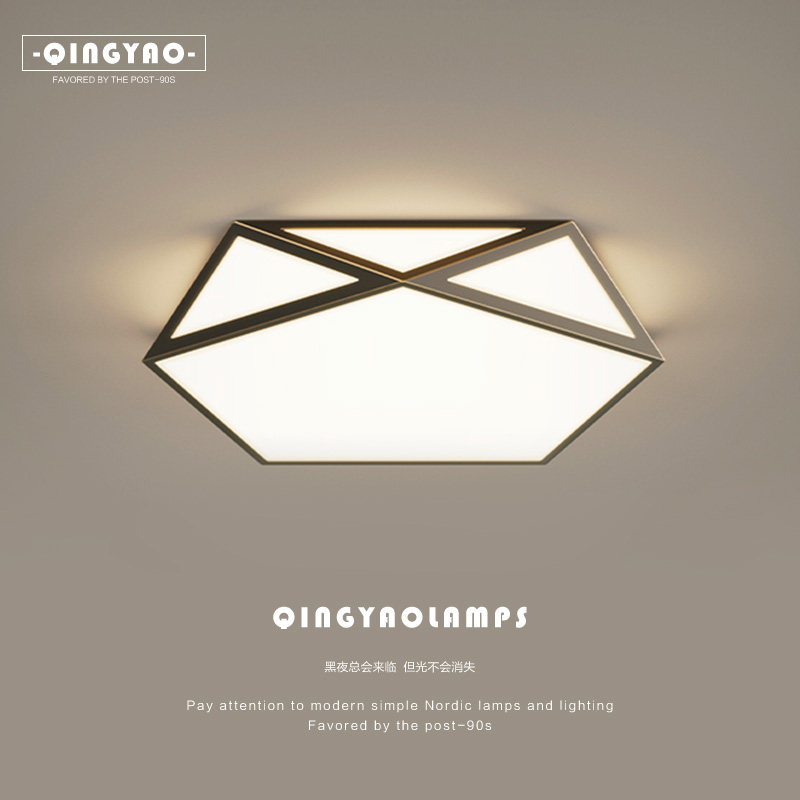 Master bedroom lamp minimalist Hyundai LED Ceiling Lights Creative Personality Nordic Lamps 2022 New Online Red Lights