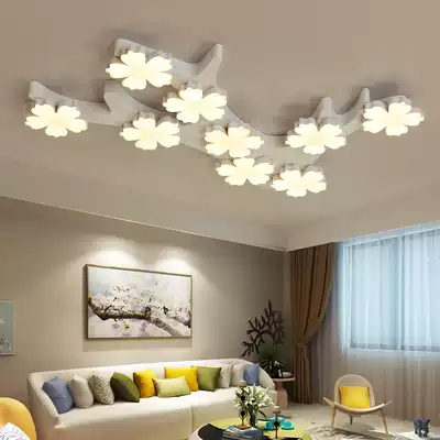 Bedroom lamp warm romantic simple modern LED ceiling lamp creative personality plum blossom Nordic lamp living room lighting