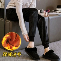 Bà bầu quần legging mùa đông cộng với quần nhung mùa thu đông dày quần ấm bụng nâng bụng giải trí quần harem quần áo mùa đông quần kaki bầu