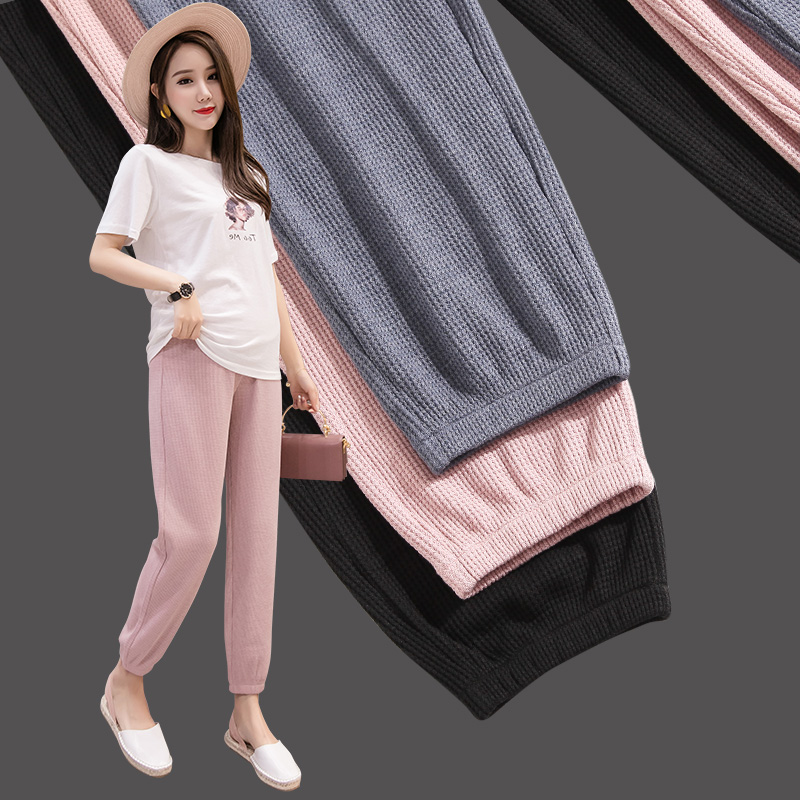 Pregnant woman pants summer pregnant woman pants surrogacy clothes spring autumn and summer clothes outside wearing casual sports pants loose Harun pants spring clothing