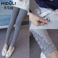 Bà bầu quần legging quần bà bầu mùa hè phần mỏng cắt quần mùa thu mặc mùa hè váy chín quần quần mùa thu - Phụ nữ mang thai quần / quần bụng quần bầu legging mặc trong váy