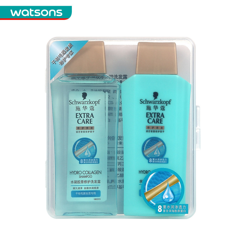 【屈臣氏】施华蔻水凝胶原修护旅行装(洗发露+润发乳)