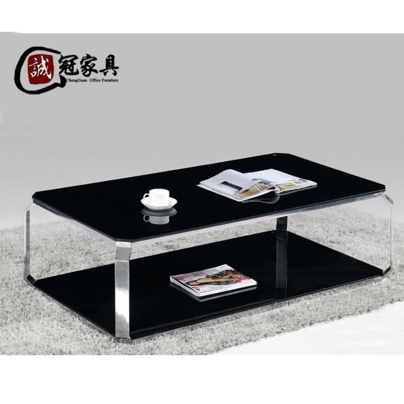 New modern simple small apartment living room office coffee table fashion creative tempered glass coffee table kung fu tea table