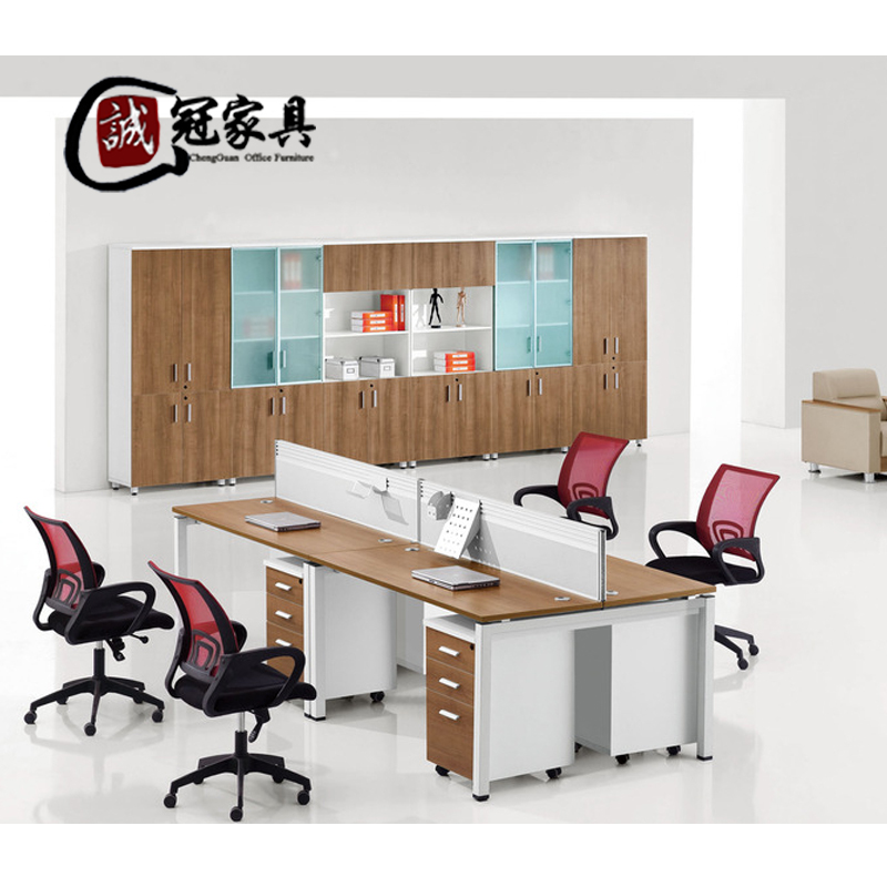 Shanghai office furniture office desk 2 people 4 people staff desk and chair combination screen partition card slot staff slot