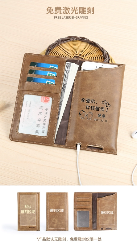 Ví nam Faman da nam dài Nhật Bản và Hàn Quốc thanh niên siêu mỏng túi xách nam đơn giản điện thoại di động túi da ví - Ví tiền