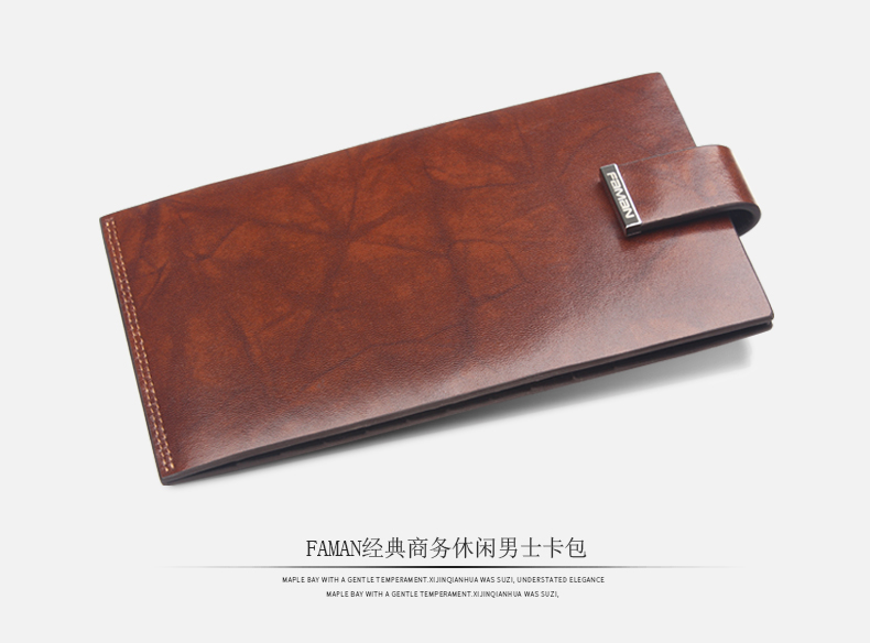 Gói thẻ siêu mỏng Faman da nam nhập khẩu nhiều thẻ chủ thẻ ngân hàng đặt thẻ da nam clutch nữ