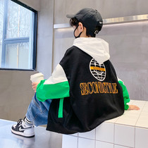 Boy baseball suit jacket 2022 new spring autumn clothing CUHK Childrens fried street foreign air blouses Korean version loose jacket