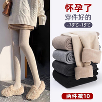 British Next Kiss maternity leggings winter model bare leg artifact plus velvet thickening outer wear warm pantyhose