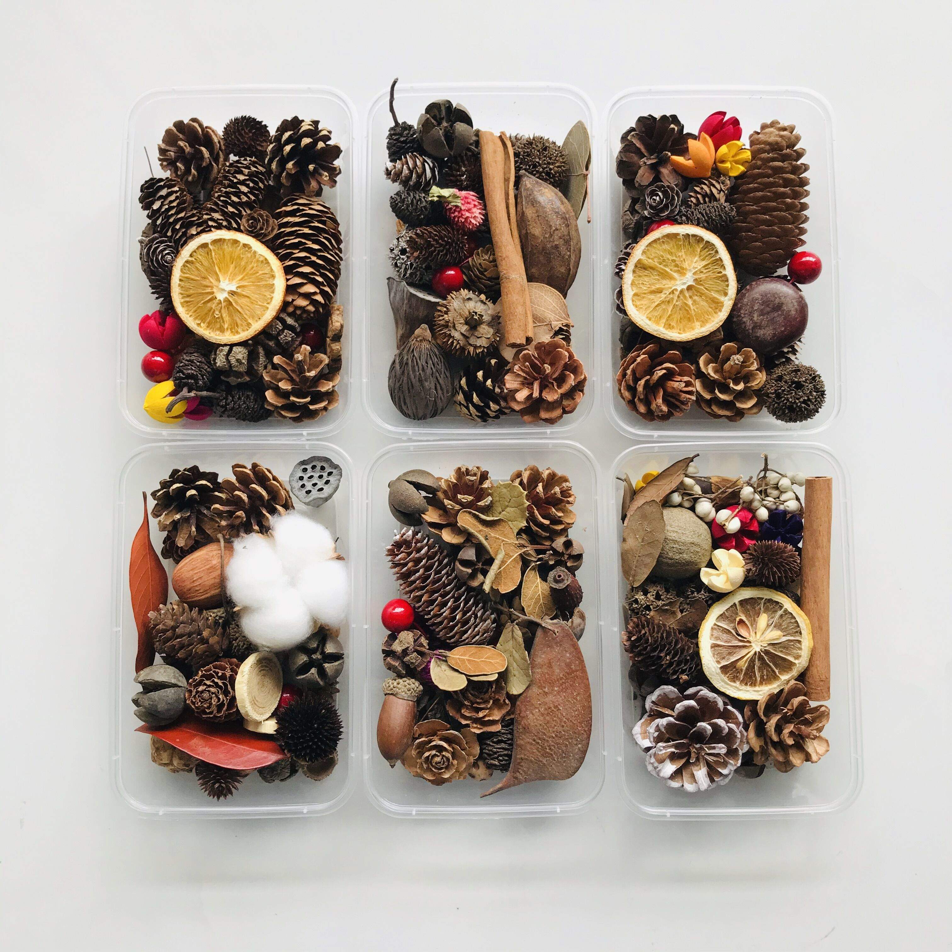 Christmas Pine Nuts Handmade Diy Raw Materials Mixup Floras Box Floras Dried Flower Bags Nursery School Senteo Ring Tron-Taobao