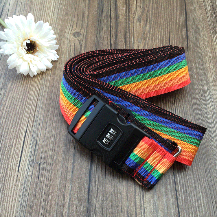 Cross-bundled colored weaving tape lock overseas travel bag insurance belt reinforced bundle rope