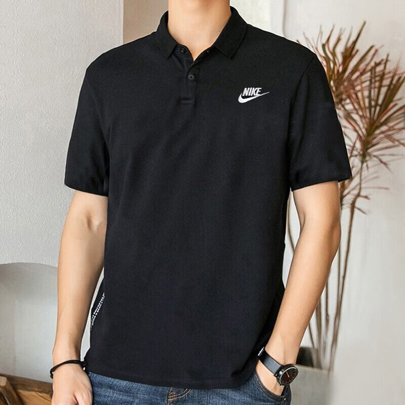 Nike Polo Shirt T-Shirt 2026 Summer Men's Breathable Running Training Fitness Cycling Solid Color Stand-Up Collar Shirt Short Sleeve Nike Polo Shirt T-Shirt 2026 Summer Men's Breathable Running Training Fitness Cycling Solid Color Stand-Up Collar Shirt Short Sleeve