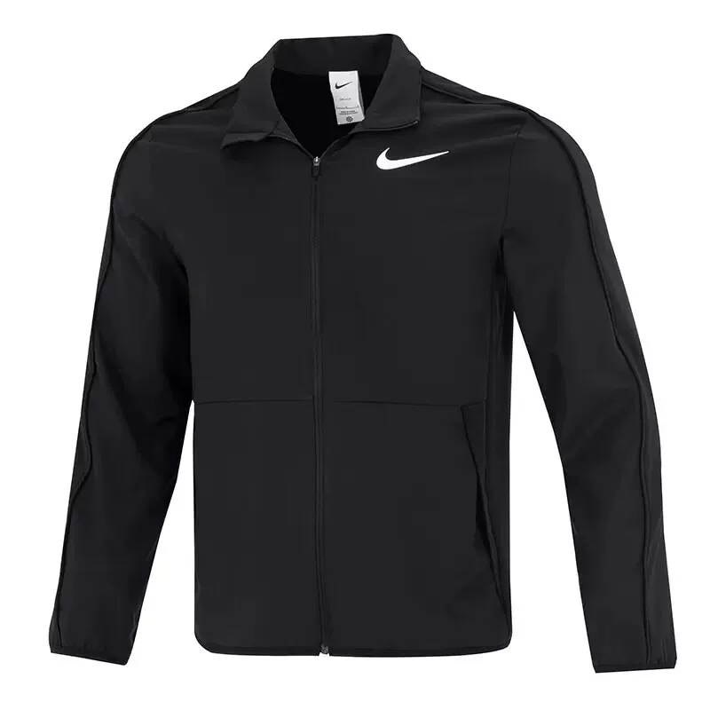 Nike, мужская демисезонная спортивная ветровка черного цвета, свободный силуэт