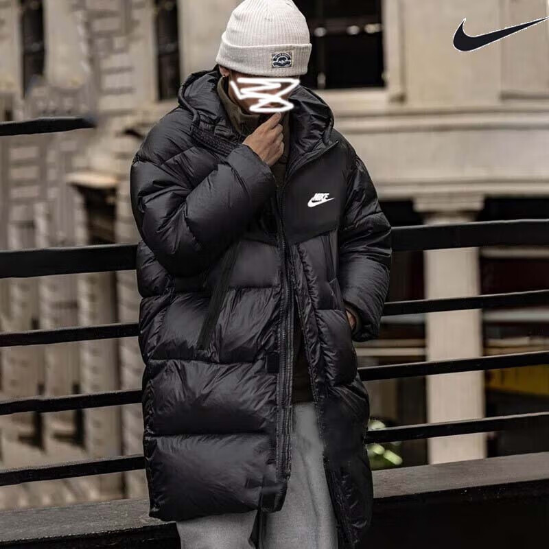 Nike Genuine Mid-Length down Jacket Waterproof Sports Coat Winter New Men's Top Warm Cotton Clothing Nike Genuine Mid-Length down Jacket Waterproof Sports Coat Winter New Men's Top Warm Cotton Clothing
