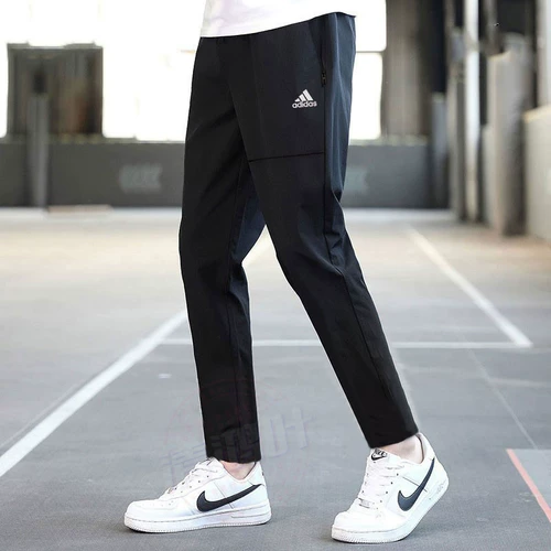 Adidas, летние мужские тонкие дышащие быстросохнущие штаны