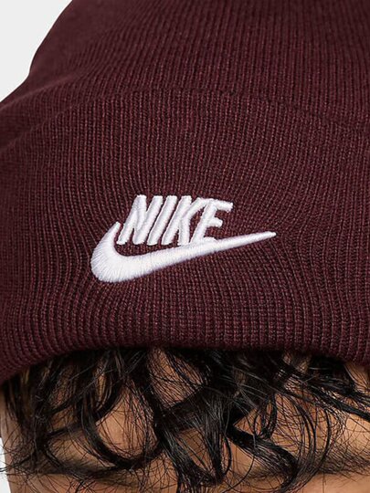 NIKE耐克红色针织帽男女帽冬季新款滑雪帽情侣冷帽骑行运动毛线帽