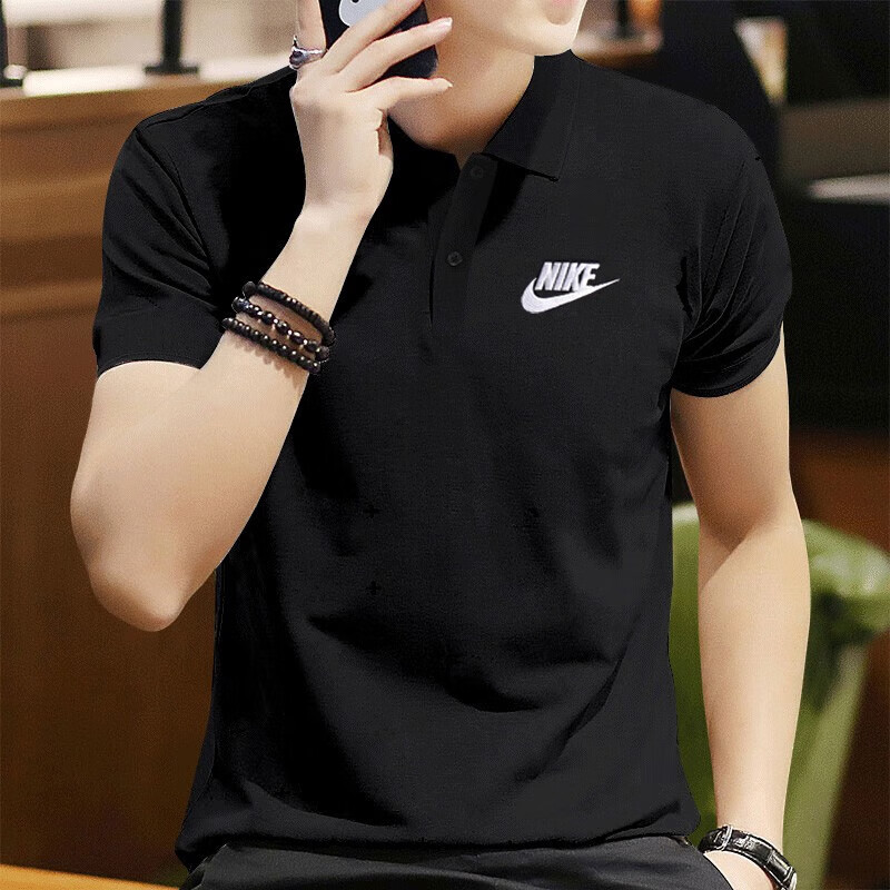 Nike Genuine Polo Shirt Pure Cotton Sports Lapel T-Shirt Men's Tennis Top Summer New Casual Short-Sleeved