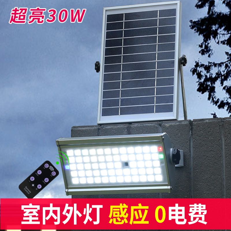 Solar Outdoor Courtyard Lamp Home Super Bright Indoor Wall Lamp Two-piece Induction LED Waterproof Garden Villa Street Lamp