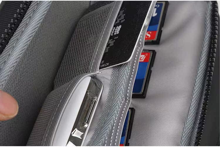 Bubm vỏ cứng lưu trữ kỹ thuật số túi chống sốc điện thoại di động sạc sạc sạc dữ liệu kho báu cáp không thấm nước đa chức năng lưu trữ hoàn thiện hộp di động U đĩa U lá chắn túi xách tay - Lưu trữ cho sản phẩm kỹ thuật số tui dung tai nghe