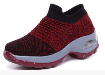 1839 Bright Red Socksautumn Women's Shoes Walking shoes female walking shoes Small size   33   34 code Mom shoes Middle aged and elderly Rocking shoes female