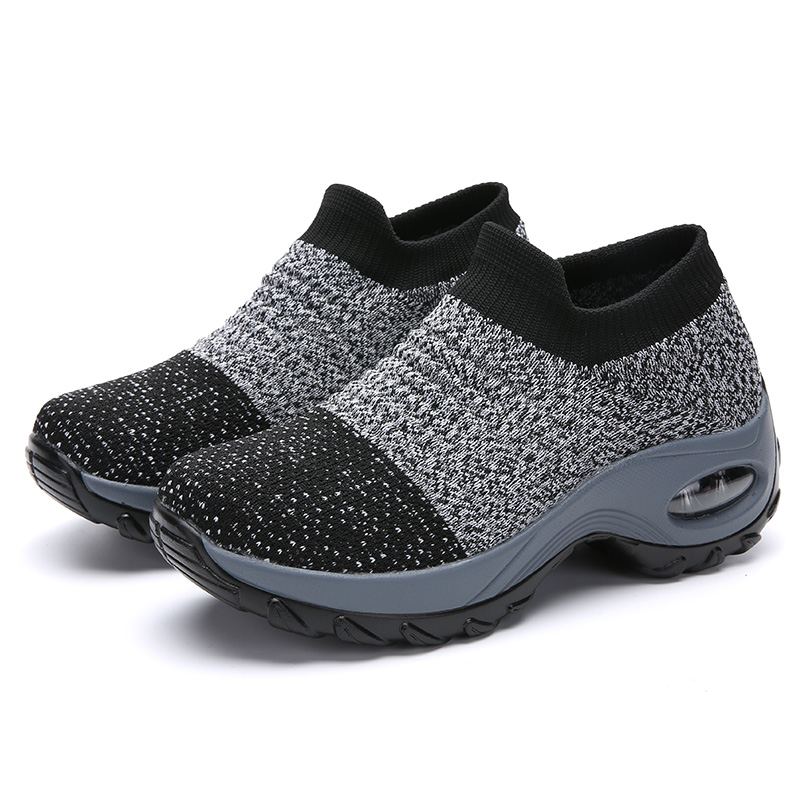 1839 Grey Socks Shoesautumn Women's Shoes Walking shoes female walking shoes Small size   33   34 code Mom shoes Middle aged and elderly Rocking shoes female