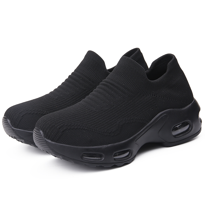 2099 All Black Shoesautumn Women's Shoes Walking shoes female walking shoes Small size   33   34 code Mom shoes Middle aged and elderly Rocking shoes female