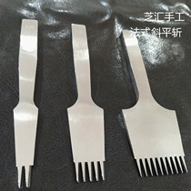 New product Zhihui handmade DIY leather goods Stainless mold steel cutting method cutting oblique flat cutting Ling cutting leather carving tools spot