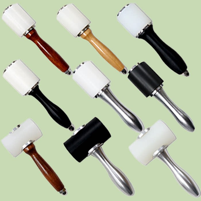 DIY Handmade Leather Tool Nylon Leather Carved Hammer Rubber Hammer Printed decapitated decapitated chopping hammer hand-stitched leather hammer