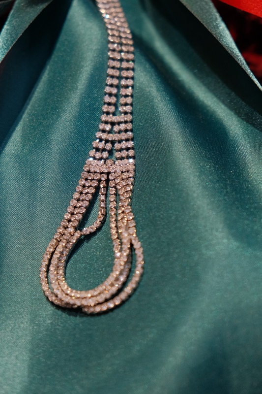 [That Vintage] 1960S Vintage Silver Rhinestone Sparkling Long Necklace Sweater Chain