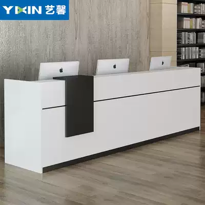 Company front desk Reception desk desk Simple modern welcome desk Bar counter board office front desk desk Information desk