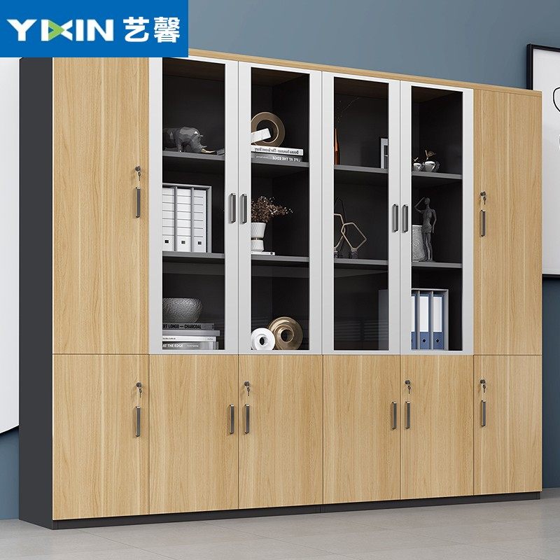 Finance room Office cabinet Information cabinet with lock storage Archives cabinet Wooden High Cabinet Owner Room Bookcase Furniture