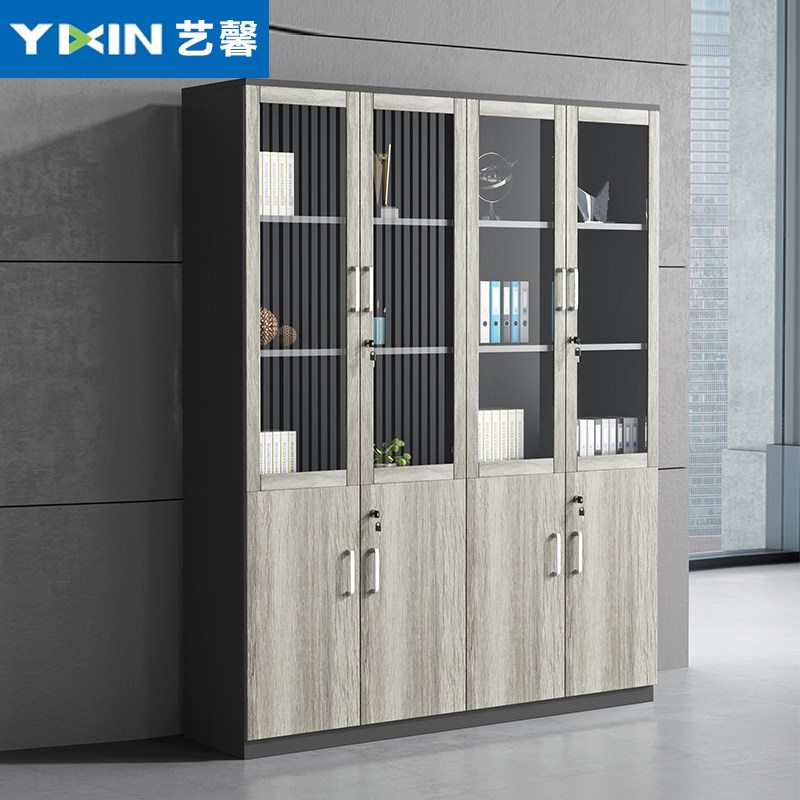 Office filing cabinet Finance room Information cabinet with lock storage Archives cabinet Wooden High Cabinet Owner Room Bookcase Furniture