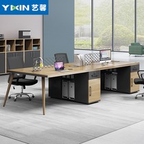 Staff Desk Chair Composition Brief Modern Four 4 6 People Office Furniture Employees Double Station Finance Desk