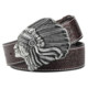 Indian-Style Belt Buckle, Vintage Embossed Genuine Leather Belt, Unisex Decorative Versatile Belt, Two-Layer Cowhide