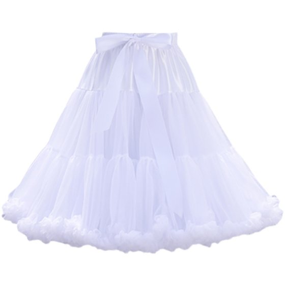 lolita Lolita white gauze skirt super fluffy violent soft gauze boneless petticoat half-length tutu skirt cotton cloud support