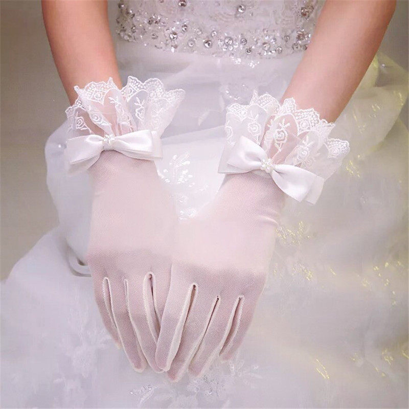 Bride Short Wedding Gloves New Wedding Lace Short Gloves Women Thin White Wedding Gloves Lace