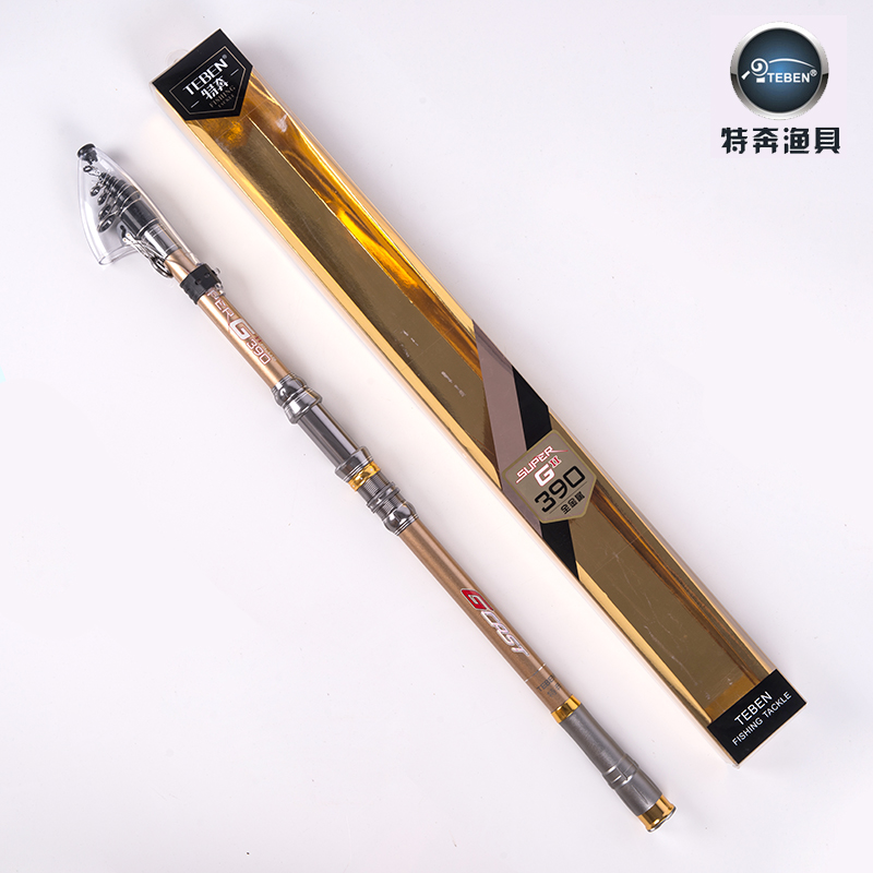 Teben G sea rod throwing rod long throw throwing rod Super hard carbon sea fishing rod Fishing gear Ultra-light ultra-fine sea rod set