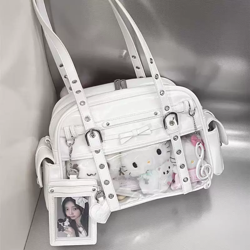 Genuine bus, shoulder bag for students on the belt, backpack, Korean style, worn on the shoulder