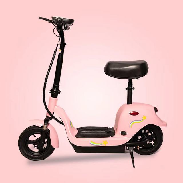 Little Dolphin Electric Car Mini Folding Men's and Women's Swimming Car Small Two-wheeled Battery Car Lightweight Lithium Battery Scooter