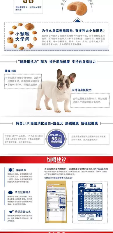Thức ăn cho chó hoàng gia FBJ30 Chó con Pháp Pháp thức ăn cho chó nhỏ 3kg thức ăn chó royal canin