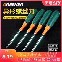 Claian triangle screwdriver Bull socket special shaped screwdriver herringbone u-shaped y-shaped cross inner triangle magnetic