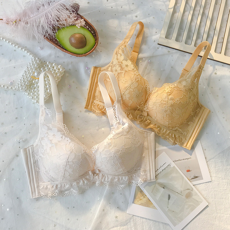 Adjustment-type lingerie female poly-woo small bra no steel ring to collect auxiliary milk anti-drooping beauty back no-mark underwear summer suit