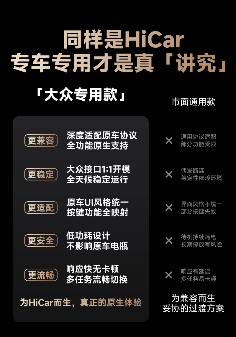 Wholesale wireless car infotainment system compatible with Huawei HiCar box for Volkswagen Magotan, Sagitar, Tayron, CarPlay