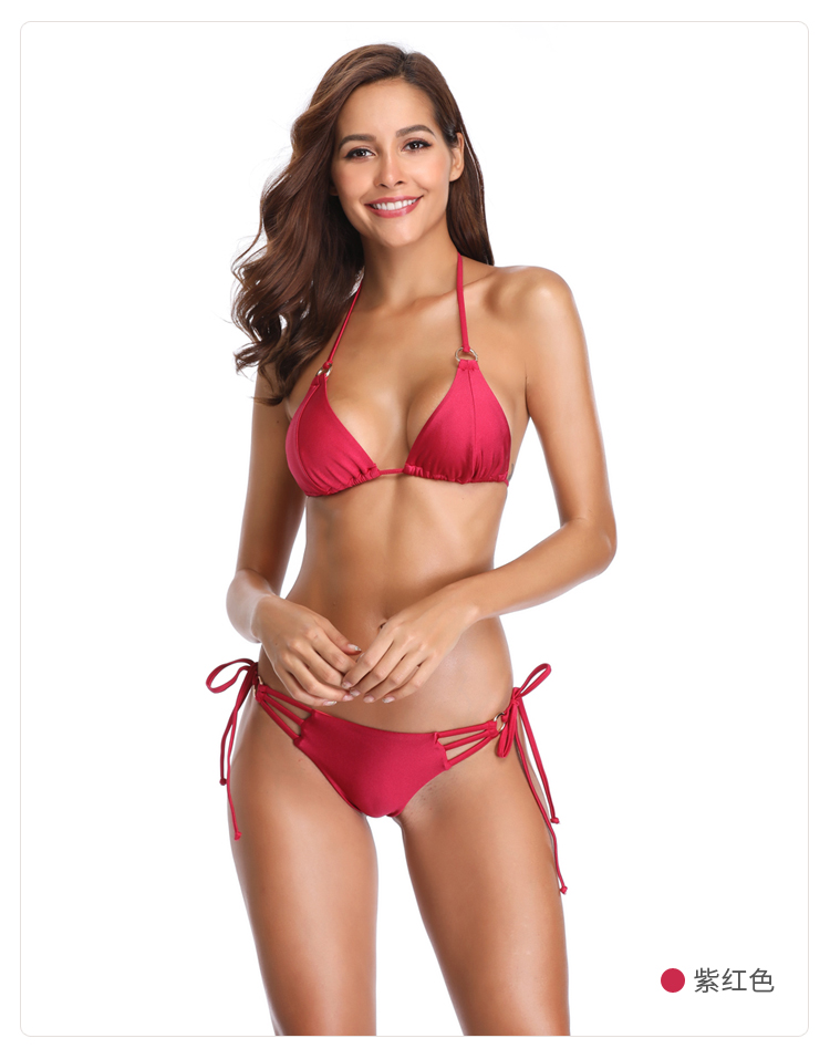 RC áo tắm nữ cảm giác áo tắm mới sọc xanh trắng sọc mỏng tam giác bikini châu Âu và Mỹ - Bikinis áo tắm hai mảnh
