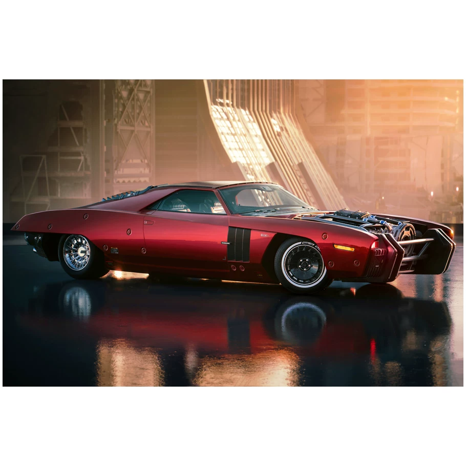 Постер игры Cyberpunk 2077, периферийное спортивное авто, металлический стиль, настенное стикер-комната, общежитие, спальня, декоративная картина