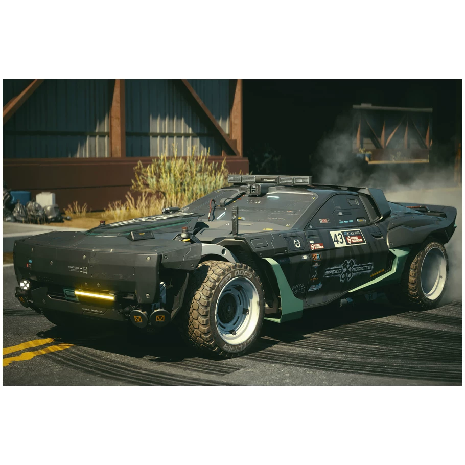 Постер игры Cyberpunk 2077, периферийное спортивное авто, металлический стиль, настенное стикер-комната, общежитие, спальня, декоративная картина