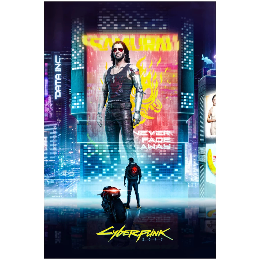 Постер игры Cyberpunk 2077, периферийное спортивное авто, металлический стиль, настенное стикер-комната, общежитие, спальня, декоративная картина