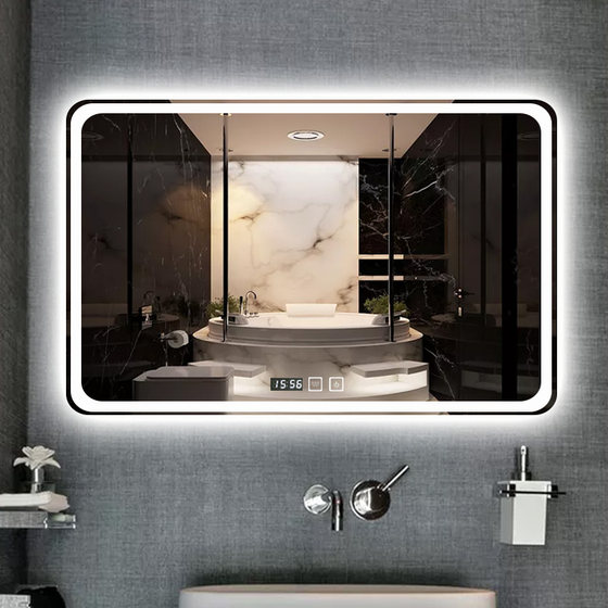 Bathroom mirror anti-fog decorative LED with light mirror bathroom smart mirror wall hanging bathroom vanity wall mirror