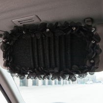 Petal Rain Car Cartoon Sun Visor Lace Decoration Car CD Clip Storage Cute Car Sun Visor Cover